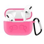 Protective Silicone AirPods Pro Case with hook Hot Pink Color
