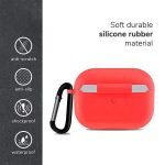 Protective Silicone AirPods Pro Case with hook Red Color - Image 6