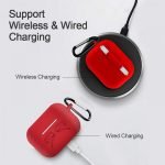 Protective Silicone AirPods Pro Case with hook Red Color - Image 5