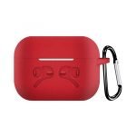 Protective Silicone AirPods Pro Case with hook Red Color - Image 4