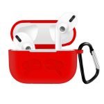 Protective Silicone AirPods Pro Case with hook Red Color