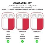 Protective Silicone AirPods Case separate head Dark Red Color - Image 5