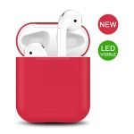 Protective Silicone AirPods Case separate head Dark Red Color