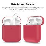 Protective Silicone AirPods Case separate head Dark Red Color - Image 4