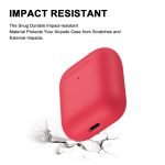 Protective Silicone AirPods Case separate head Dark Red Color - Image 3