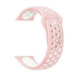 Bracelet silicone 42mm For Apple Watch Pink & White Color