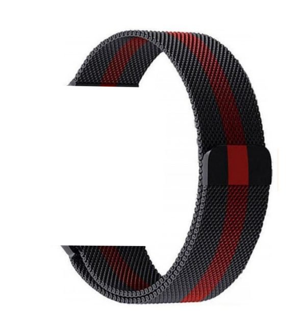 sedryh-3-600x658 Magnetic Bracelet Stainless Steel 38mm For Apple Watch Black & Red Color - Image 1