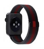Magnetic Bracelet Stainless Steel 38mm For Apple Watch Black & Red Color - Image 2