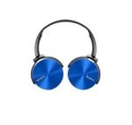 Sony Wireless Bluetooth Headset – Microphone – FM Radio – Memory Card Slot – Foldable Compatible with mobile and computer Blue Color (The product packaging is only damaged and the product is in good condition) - Image 2