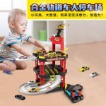 Toy Cars Race Track Kids Parking Garage Lot Play Helicopter Multi Story Fast - Image 4