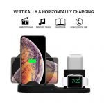 N30 Wireless Charger 3 in 1 Fast Charging with for Apple iWatch/AirPods Series/iPhone 12/11/ Max/XR/XS/X/ 8/ Galaxy S20/ S10/ S9/ Note10/ Note 9 & More - Black - Image 6