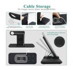 N51 Wireless Charger 4 in 1 Fast Charging with for Apple iWatch/AirPods Series/iPhone 12/11/ Max/XR/XS/X/ 8/ Galaxy S20/ S10/ S9/ Note10/ Note 9 & More - Image 4