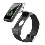 B3 Smart Watch & Bluetooth Earphone together - touch screen compatible with Android & ios Black Color