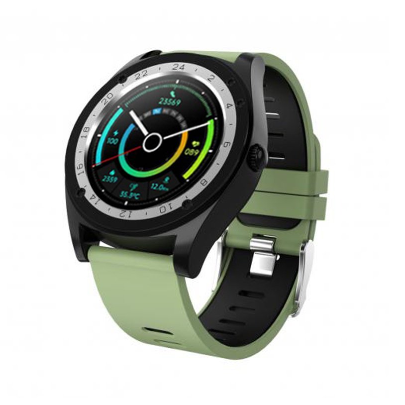 Gdhtd (3) M10s Smart Watch with Body Temperature-oxygen level-heart rate-Blood pressure-Massages & Calls Compatible with Android and iOS Green Color - Image 1