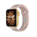 MC57 Smart Watch 40MM-SERIES 6 - Full touch screen- supports Arabic language - measures blood oxygen, heart rate, blood pressure, call and message alerts, compatible with Android and IOS, Gold Color