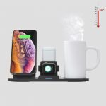 N39 Wireless Charger & Thermostatic Warmer Mug - 3 in 1 Fast Charging with for Apple iWatch/AirPods Series/iPhone 12/11/ Max/XR/XS/X/ 8/ Galaxy S20/ S10/ S9/ Note10/ Note 9 & More