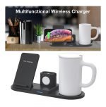 N39 Wireless Charger & Thermostatic Warmer Mug - 3 in 1 Fast Charging with for Apple iWatch/AirPods Series/iPhone 12/11/ Max/XR/XS/X/ 8/ Galaxy S20/ S10/ S9/ Note10/ Note 9 & More - Image 3