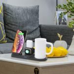 N39 Wireless Charger & Thermostatic Warmer Mug - 3 in 1 Fast Charging with for Apple iWatch/AirPods Series/iPhone 12/11/ Max/XR/XS/X/ 8/ Galaxy S20/ S10/ S9/ Note10/ Note 9 & More - Image 2