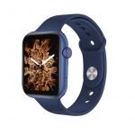 MC57 Smart Watch 40MM-SERIES 6 - Full touch screen- supports Arabic language - measures blood oxygen, heart rate, blood pressure, call and message alerts, compatible with Android and IOS, Blue Color