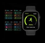FK88 Smart Watch 44MM-SERIES 6 - Full Touch Screen, All watch Buttons Work with 2 Fabric & Silicone Straps, Support Arabic language, compatible  Android & IOS, Black Color - Image 3