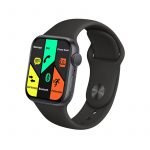 FK88 Smart Watch 44MM-SERIES 6 - Full Touch Screen, All watch Buttons Work with 2 Fabric & Silicone Straps, Support Arabic language, compatible  Android & IOS, Black Color