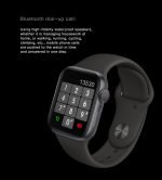 FK88 Smart Watch 44MM-SERIES 6 - Full Touch Screen, All watch Buttons Work with 2 Fabric & Silicone Straps, Support Arabic language, compatible  Android & IOS, Black Color - Image 4