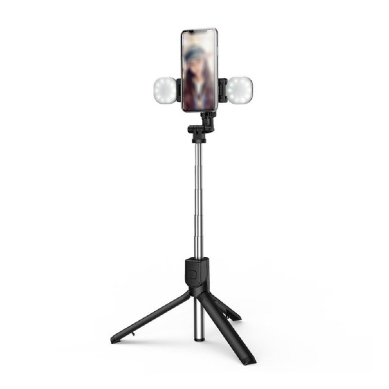 ee8c750b7d715119761d907e179c4281 Selfie Stick & Tripod with Two LED light - Bluetooth for Taking the Photo - 70 cm Foldable - H831 - Image 1