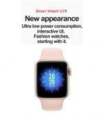 U78 Smart Watch with Body Temperature-oxygen level-heart rate-Blood pressure-Massages & Calls Supports the Arabic language Compatible with Android and iOS Gold Color - Image 5