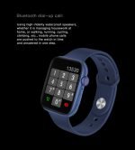 ⁦FK88 ساعة ذكية 44MM-SERIES 6 شاشة تتش بالكامل جميع زراير الساعة تعمل  مع 2 سوار قماش و سيليكون تدعم اللغة العربية ومتوافقة مع  Android و IOS لون أزرق⁩ - الصورة ⁦4⁩