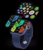 ⁦FK88 ساعة ذكية 44MM-SERIES 6 شاشة تتش بالكامل جميع زراير الساعة تعمل  مع 2 سوار قماش و سيليكون تدعم اللغة العربية ومتوافقة مع  Android و IOS لون أزرق⁩ - الصورة ⁦3⁩
