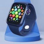⁦FK88 ساعة ذكية 44MM-SERIES 6 شاشة تتش بالكامل جميع زراير الساعة تعمل  مع 2 سوار قماش و سيليكون تدعم اللغة العربية ومتوافقة مع  Android و IOS لون أزرق⁩ - الصورة ⁦2⁩