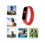 New M5 Smart Watch Touch screen compatible with Android and iOS - Red - Image 6