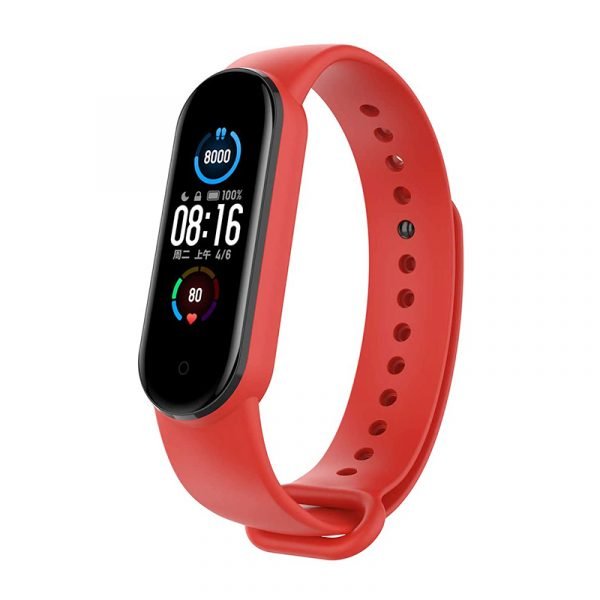 New M5 Smart Watch Touch screen compatible with Android and iOS - Red