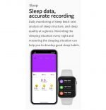 U78 Smart Watch with Body Temperature-oxygen level-heart rate-Blood pressure-Massages & CallsSupports the Arabic language Compatible with Android and iOS Silver Color - Image 2