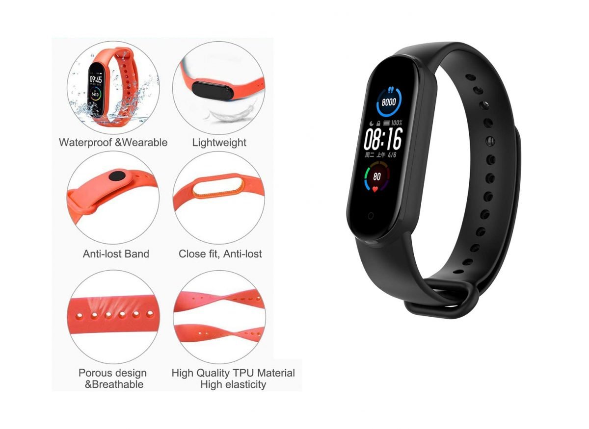 New M5 Smart Watch Touch screen compatible with Android and iOS - Black - Image 9