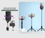 Selfie Stick & Tripod with Two LED light - Bluetooth for Taking the Photo - 70 cm Foldable - H831 - Image 2