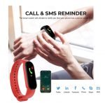 New M5 Smart Watch Touch screen compatible with Android and iOS - Red - Image 2