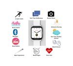 MT28 Smart Watch with Body Temperature-Oxygen level-Measures heart rate-Blood pressure - Calls & Messages Compatible with Android and iOS White Color - Image 3