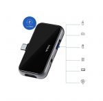 ⁦T5 Pro موزع ويوو يو إس بي تايب C محول 4 في 1 متوافق مع اجهزة الماك والهواتف الذكية والأيباد برو⁩ - الصورة ⁦3⁩