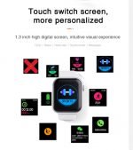 ⁦ساعة ذكية D28 تعمل باللمس متوافق مع نظامي Android و IOS – فضي⁩ - الصورة ⁦4⁩