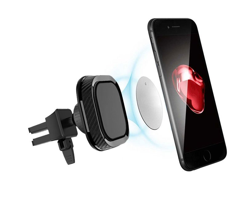 Bsrhyfdt Car Magnet holder installed on the air conditioning slot compatible with all Mobile - ZS-92 - Black - Image 1