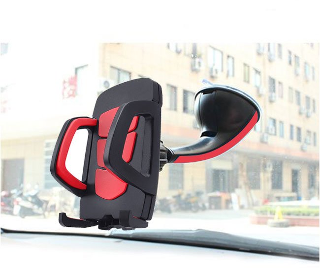 Regh (3) Mobile holder For car compatible with all Mobile -WH-07 - Red - Image 1