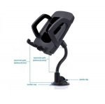 Mobile holder 360 Degree For car compatible with all Mobile WH-08 / Black - Image 5