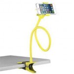 Flexible Mobile holder with clip compatible with all Mobile - A66 - Yellow