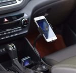 ⁦حامل موبايل مرن متحرك يركب مكان حامل الأكواب في السيارة - B6⁩ - الصورة ⁦3⁩