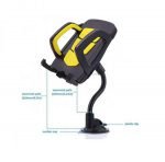 Mobile holder 360 Degree For car compatible with all Mobile WH-08 / Yellow - Image 3
