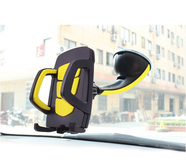yhvlih (2) Mobile holder For car compatible with all Mobile -WH-07 - Yellow - Image 1