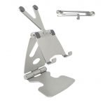 Desktop Stand For Mobile & iPad Foldable & Adjustable - B18 - Silver