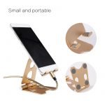 Desktop Stand For Mobile & iPad Foldable & Adjustable - AR-2 - Gold - Image 2