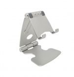 Desktop Stand For Mobile & iPad Foldable & Adjustable - B18 - Silver - Image 7